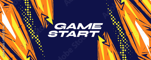 Modern and Dynamic Sports Background with Sharp Brush Strokes and Halftone Pattern in Energy and Speed Concept