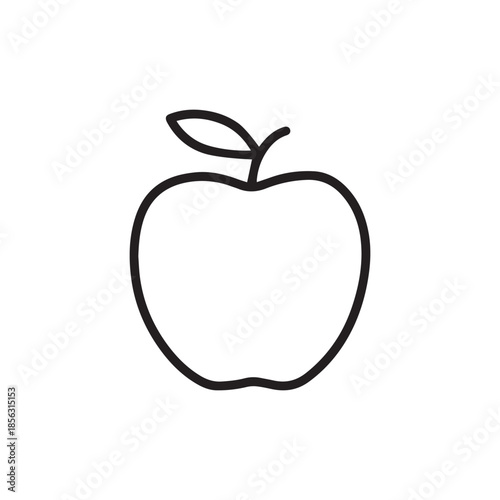 Delicious apple line art icon for apps and websites
