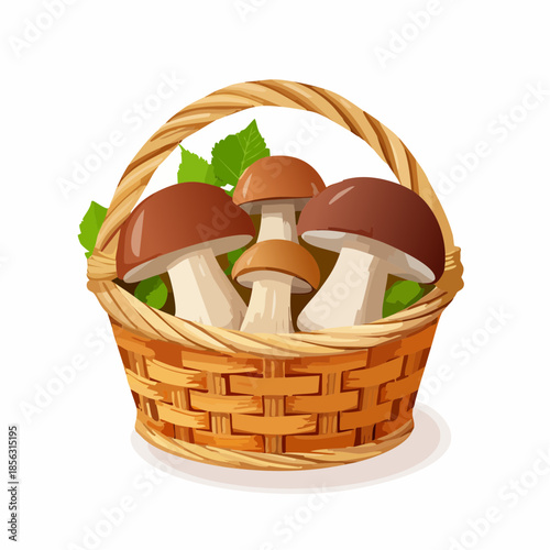 Steinpilze in einem Korb