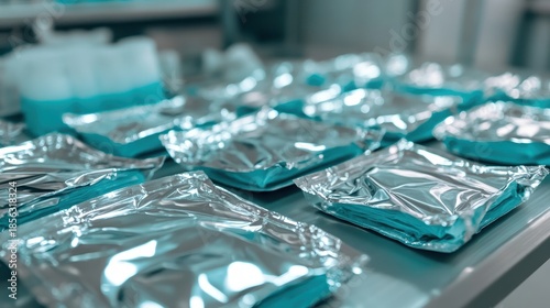 Collection of individually sealed antiseptic wipes for cleaning and hygiene