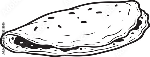 Egg Omelette Silhouette , Breakfast Food Symbol Isolated