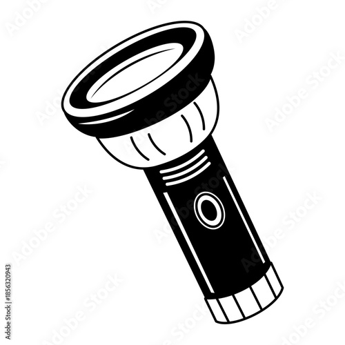 A drawing style illustration representing a flashlight
