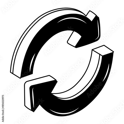 A drawing style illustration representing a camera lens