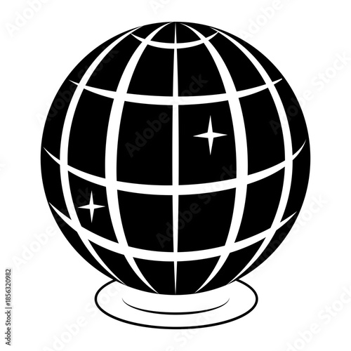 A drawing style illustration representing a camera lens