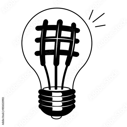 A drawing style illustration representing a camera lens