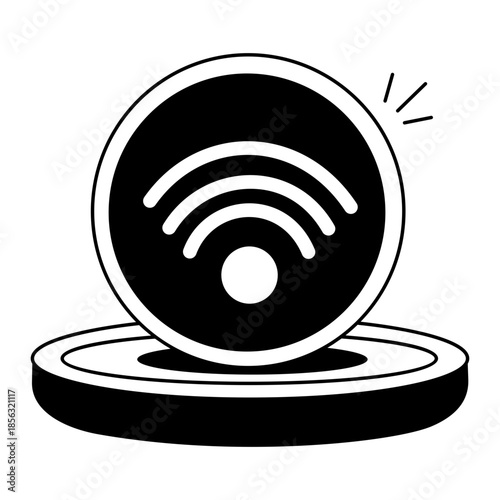 A doodle style illustration depicting a mention symbol
