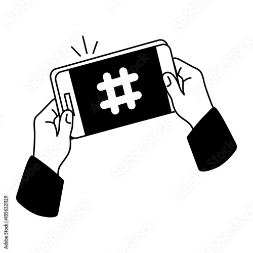 A drawing style illustration representing a camera lens