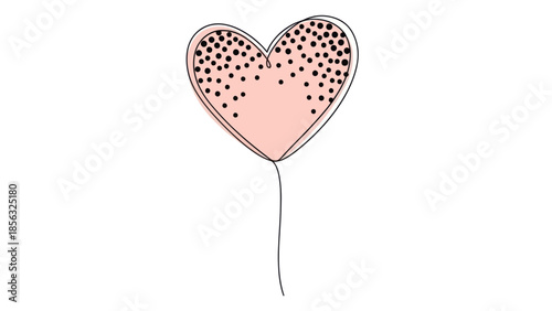 Minimalist Heart Balloon for Valentine's Day