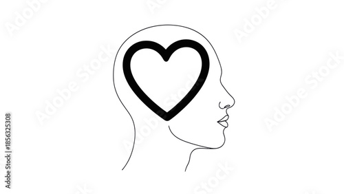 Love in Mind: Heart Head Concept