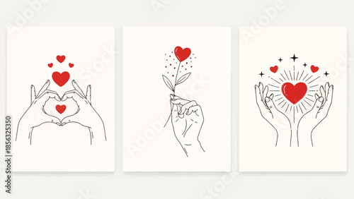 Line Art Love and Valentine's Day