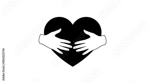 Heart Hug: Self-Love and Care Illustration