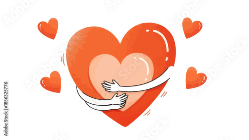 Heart Hug: Self Love Valentine Concept