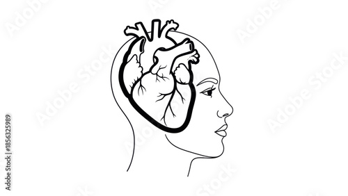 Heart and Mind Connection Concept