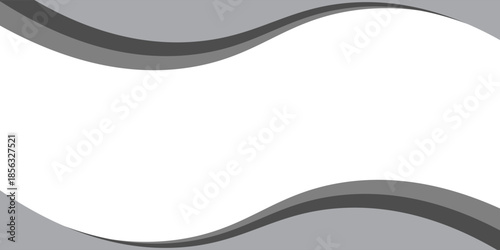 Elegant Gray Wave Abstract Background With White Center — Modern Corporate Stock Template