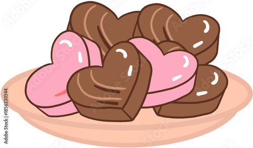 chocolate cake isolated on white