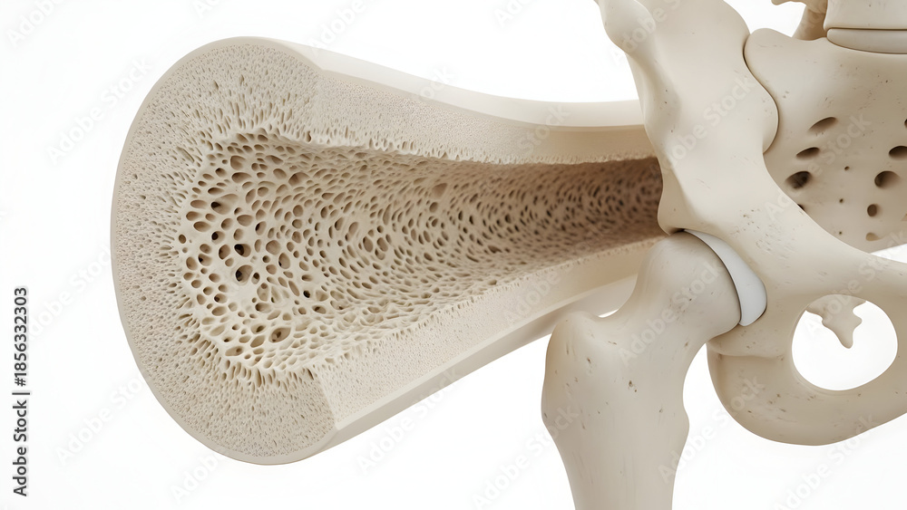 Fototapeta premium Detailed human pelvis and femur bone anatomy model