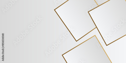 Modern abstract light silver background vector. Elegant concept design with golden line. Vector illustration for modern keynote presentation background, brochure design, website slider, landing page