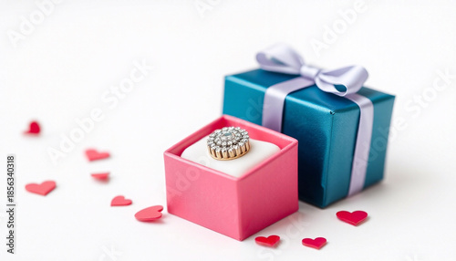 Valentine Jewelry Gift Box Isolated