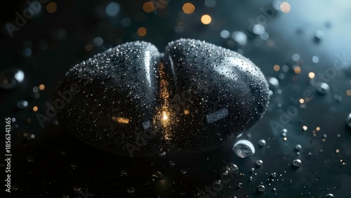 Crystal water droplet art scene