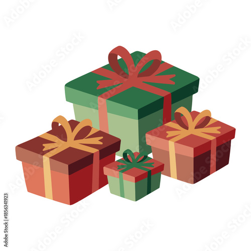 colored Christmas gift image elements
