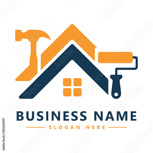Home Improvement Logo House Tools Vector Design