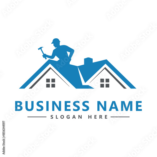 Home repair, roofing, remodeling, handyman, home renovation, decor,remodeling logo