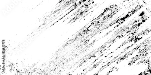 Abstract black brush strokes diagonally traverse a white background creating a dynamic and textured visual effect