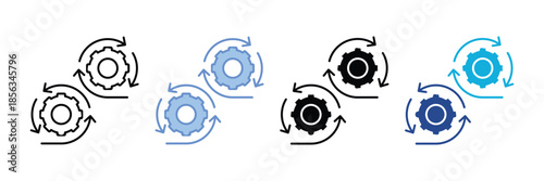 Automation Icon Set Multiple Style Collection
