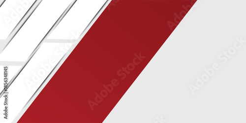 Vector red and white banner design vector, dynamic sporty horizontal background template for media promotion or web banner, vector illustration