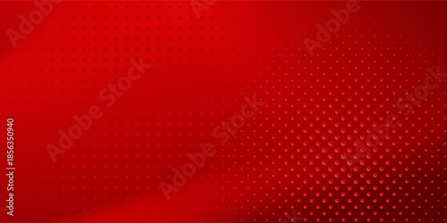 Abstract halftone dots background with bright red and deep dark red color combination, modern pop art texture featuring dynamic dot patterns, bold contrast design for posters, banners, presentations.