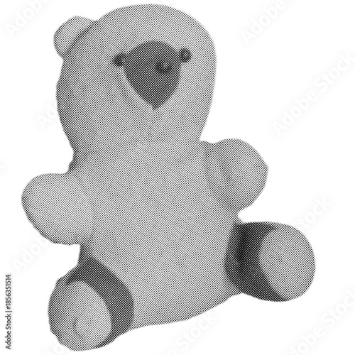 teddy bear on white bg