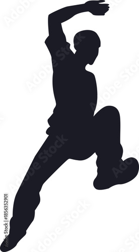 Parkour Extreme Sport Silhoeutte Illustration Element