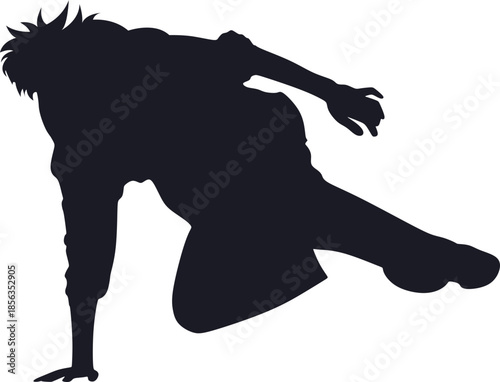 Parkour Extreme Sport Silhoeutte Illustration Element