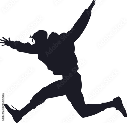 Parkour Extreme Sport Silhoeutte Illustration Element