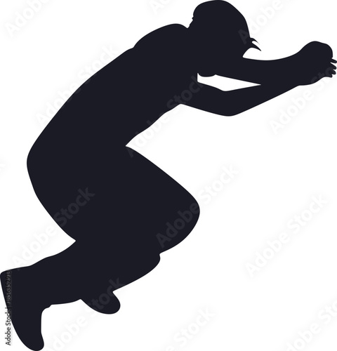 Parkour Extreme Sport Silhoeutte Illustration Element