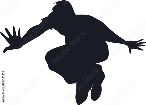 Parkour Extreme Sport Silhoeutte Illustration Element