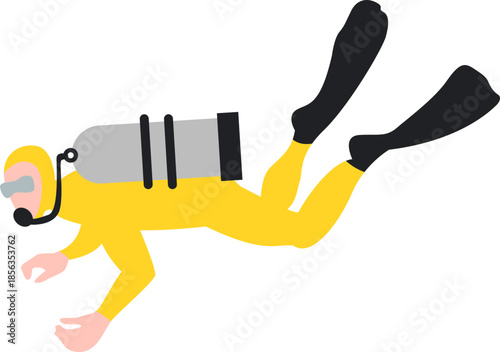 Diving And Snorkling Illustration Element