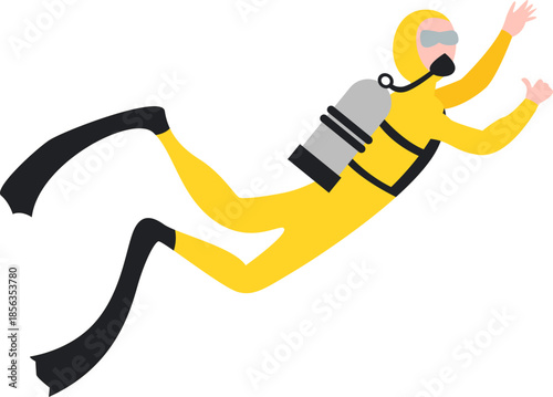 Diving And Snorkling Illustration Element