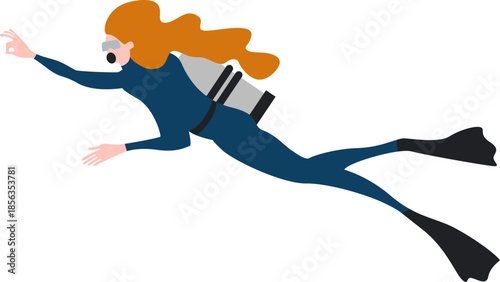 Diving And Snorkling Illustration Element
