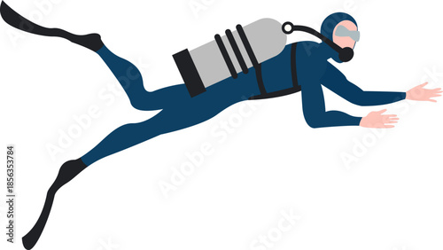 Diving And Snorkling Illustration Element