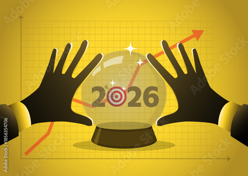 2026 Business Forecast and Future Planning with Crystal Ball and Growth Graph