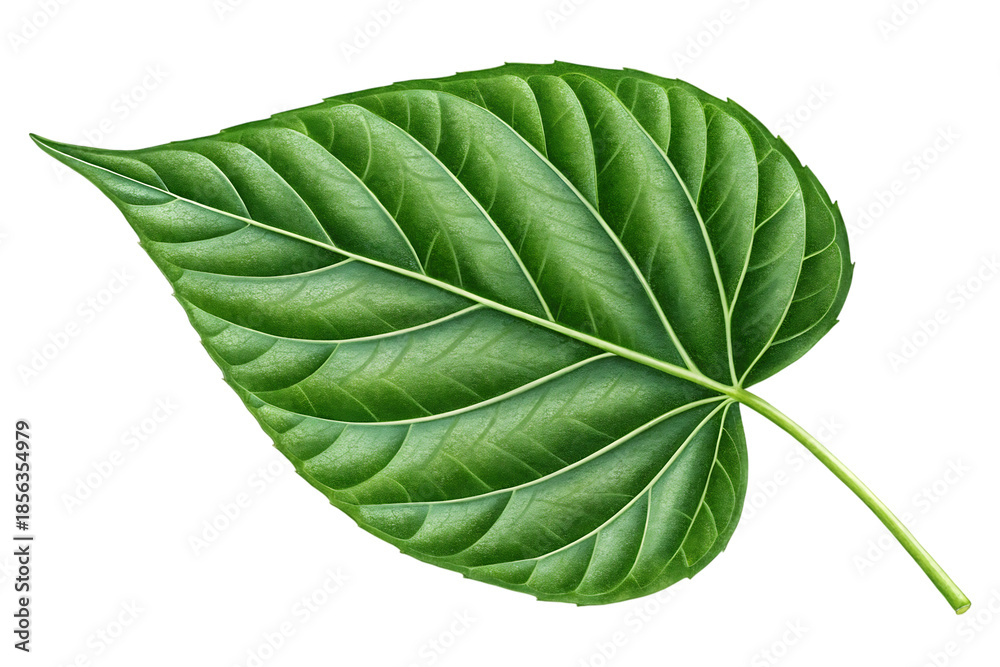 Obraz premium Green Leaf Isolated on Transparent Background