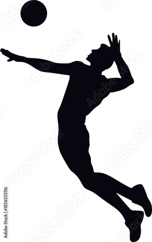 Voleyball Player Silhuette Illustration Element