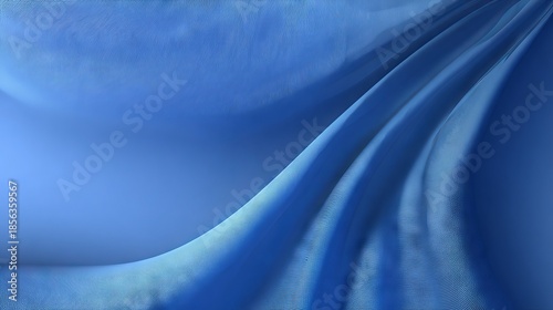 Abstract blue background with soft light and drop shadow, minimal studio backdrop for product presentation with copy space