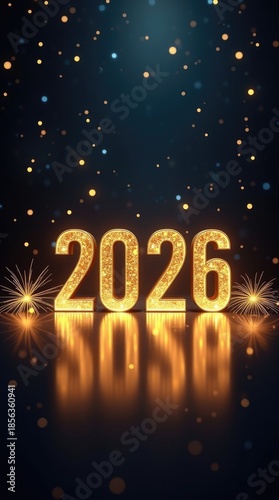 Wallpaper Mural Celebrating 2026: A Golden New Year	 Torontodigital.ca