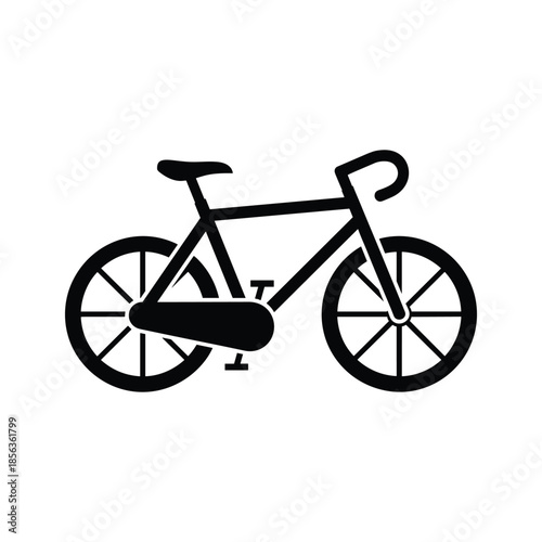Simple bicycle illustration on white background
