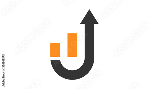 Modern Letter U Finance Logo	
