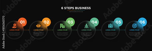 Wallpaper Mural Infographics tab paper index template. Vector illustration abstract background. 6 Business step, banner, web design. Business infographic template. 6 Step timeline journey. 6 Step Infographic Torontodigital.ca
