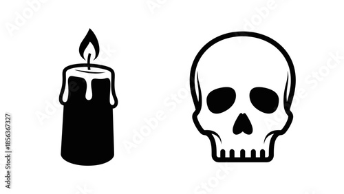 Halloween Icon Set – Spooky Holiday Symbols Pumpkin Ghost Witch Vector Collection