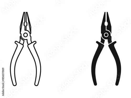 Pliers tool illustration on white background